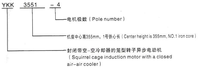 YKK系列(H355-1000)高压YKS5602-2/2000KW三相异步电机西安泰富西玛电机型号说明